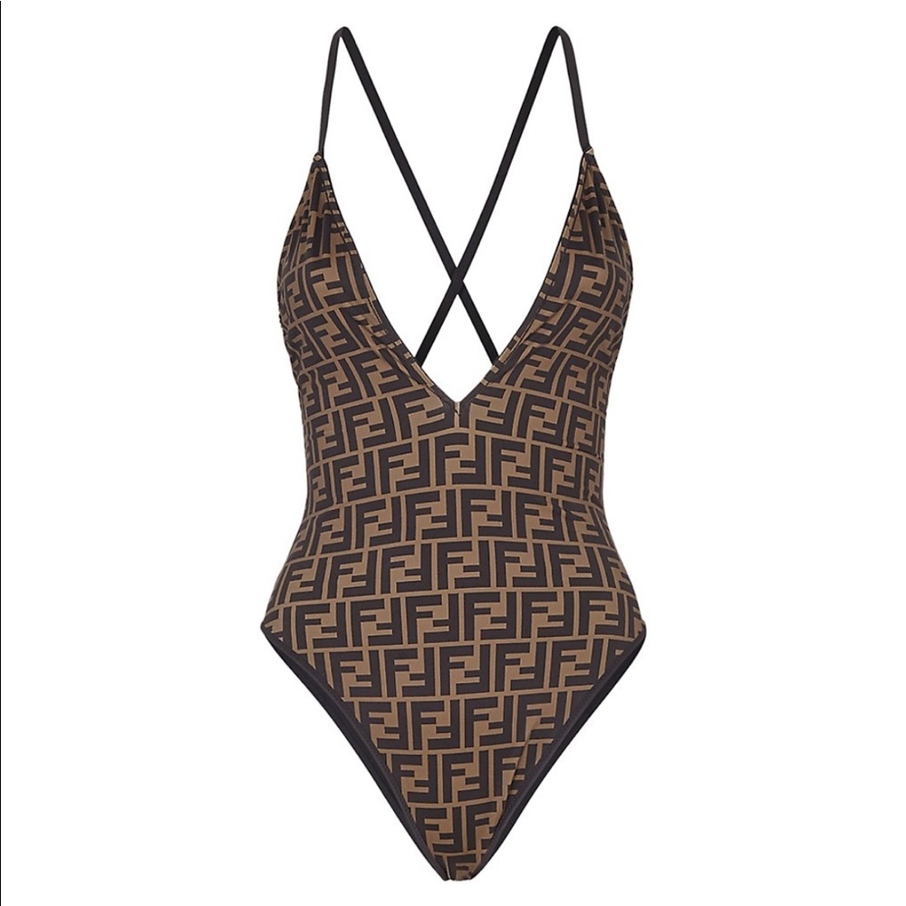 Fendi Roma reversible one piece swimsuit